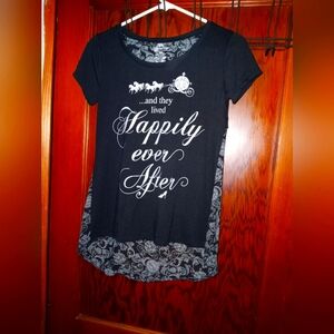 Disney Cinderella Sheer Back Top Sz SM